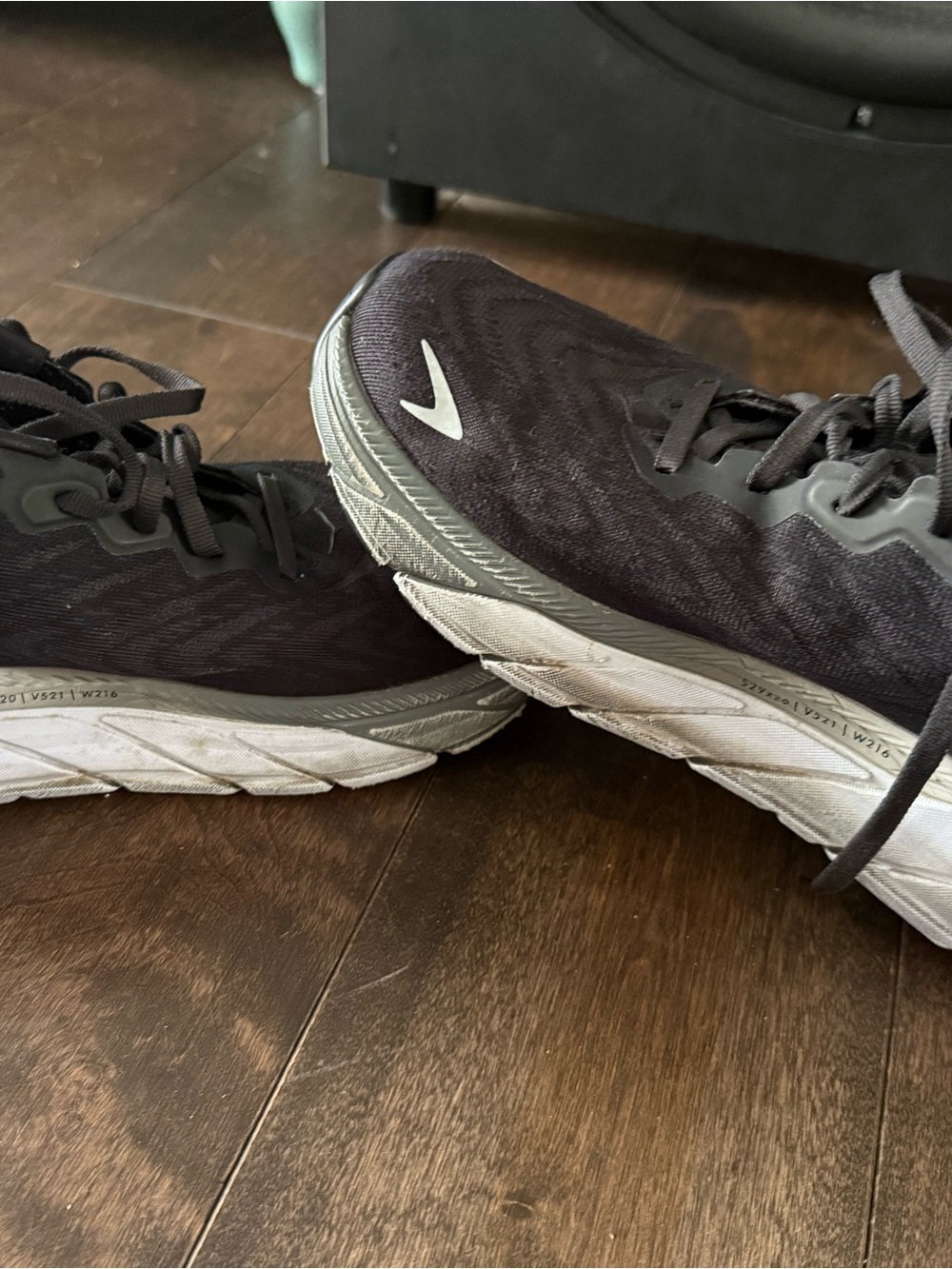 Hoka Men’s Black and Gray Athletic Running Shoes